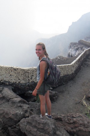 Morgane aan de vulkaan